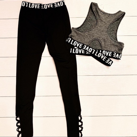 NWT Love Yoga Set Activewear Gym Athleisure - Picture 3 of 4